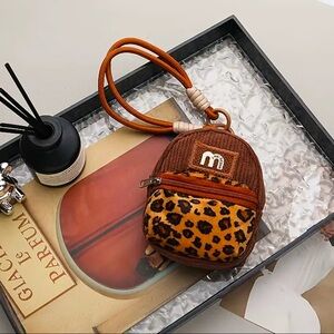 Leopard Print Bag Charm